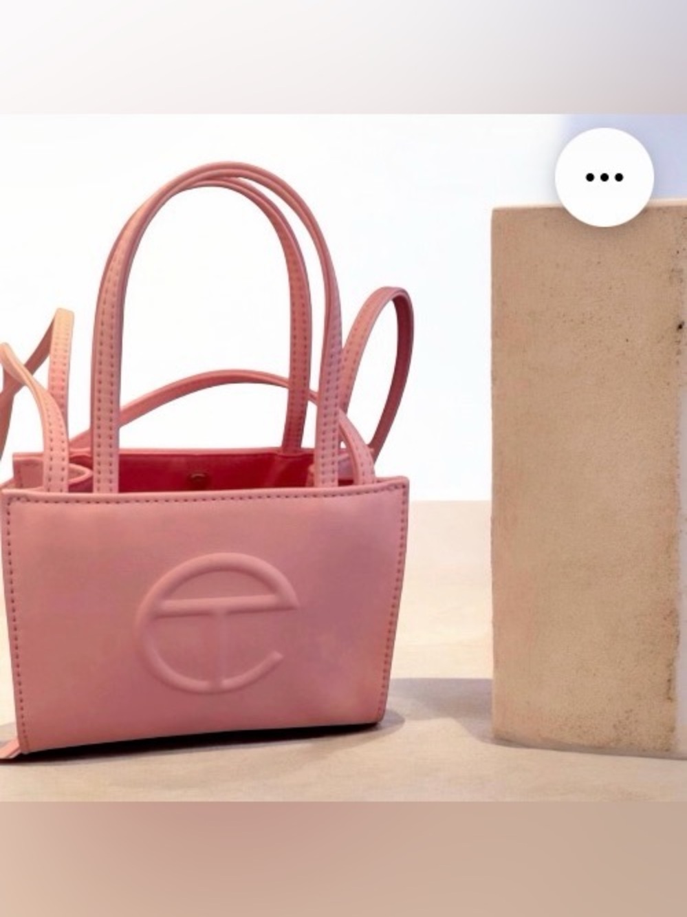 Telfar Bubblegum Pink Embossed Logo Crossbody Bag